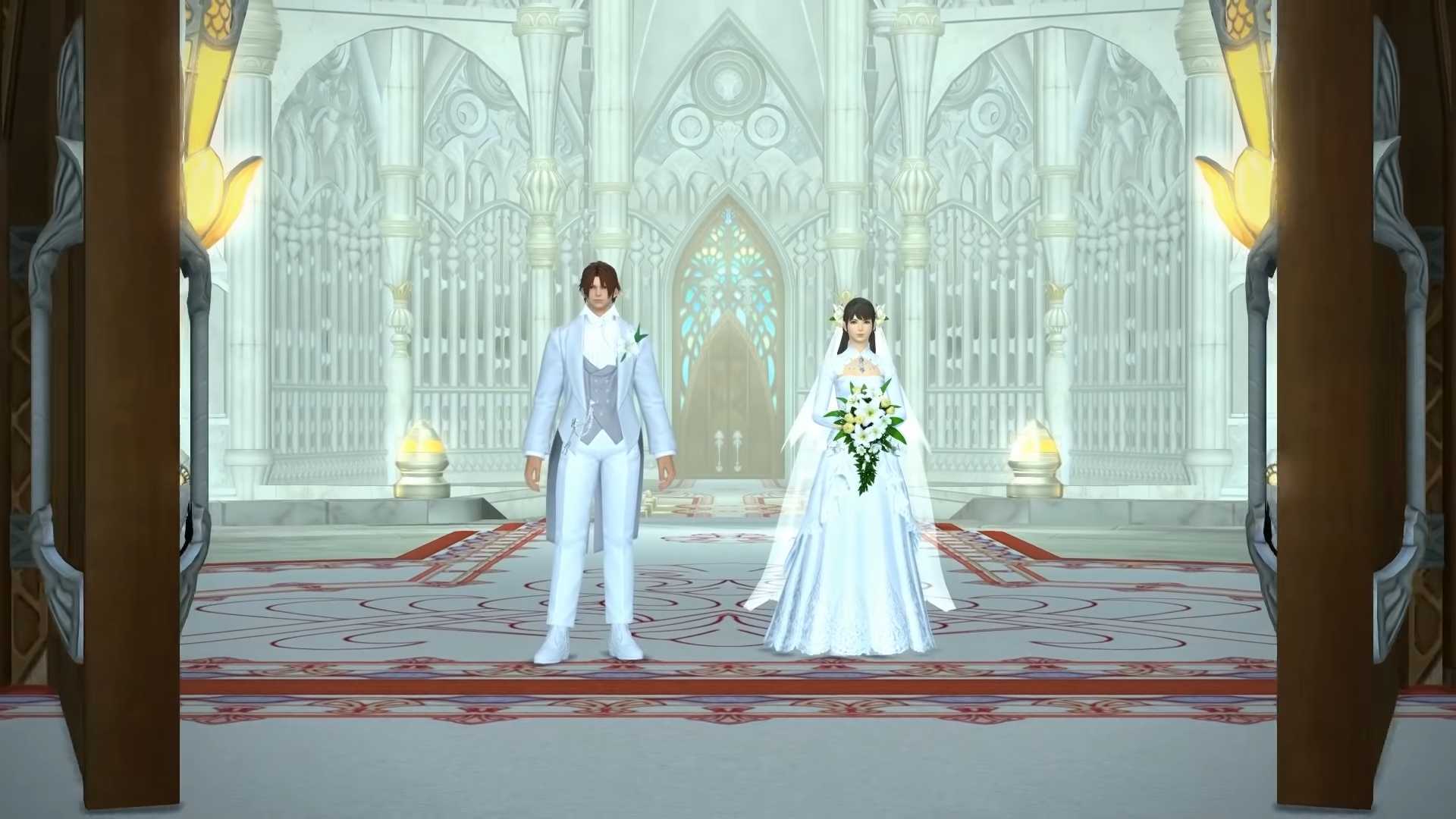 Casar-se em Final Fantasy XIV.