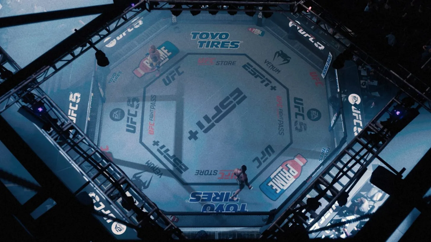 A view above the Octogon in UFC 5. 