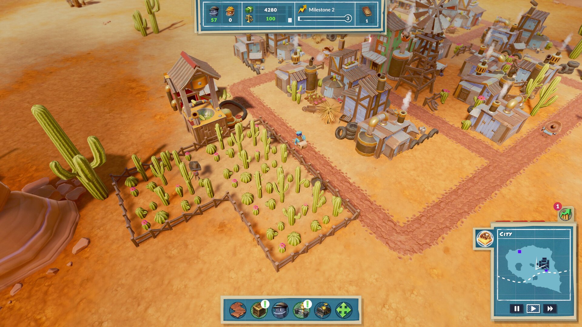 Cacti farm in SteamWorld Build