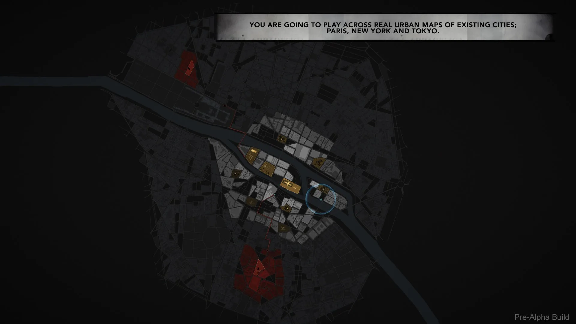 Overhead map of capital city in Neverdark