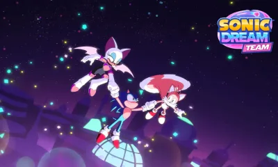 Sonic Dream Team: Sonic on air with his team