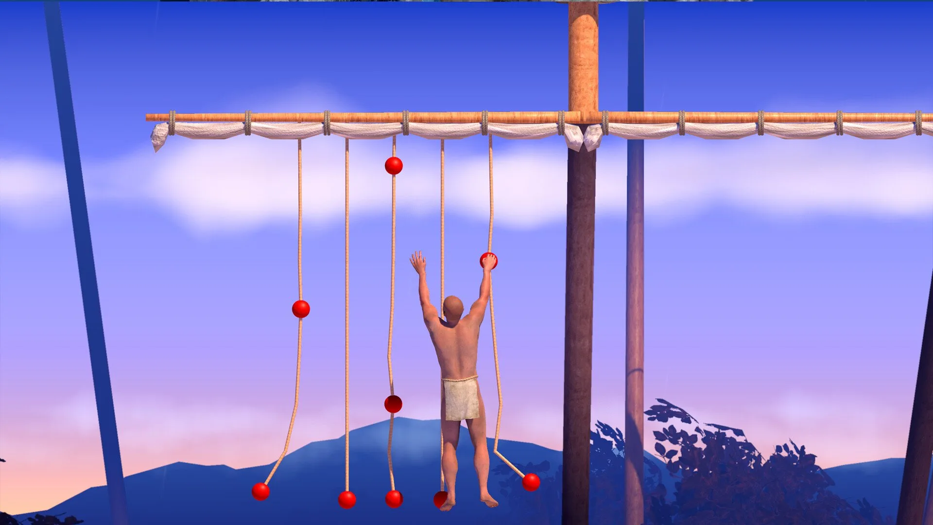 Ein schwieriges Spiel zum Klettern