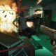 First-person view of an on-rails shooters game