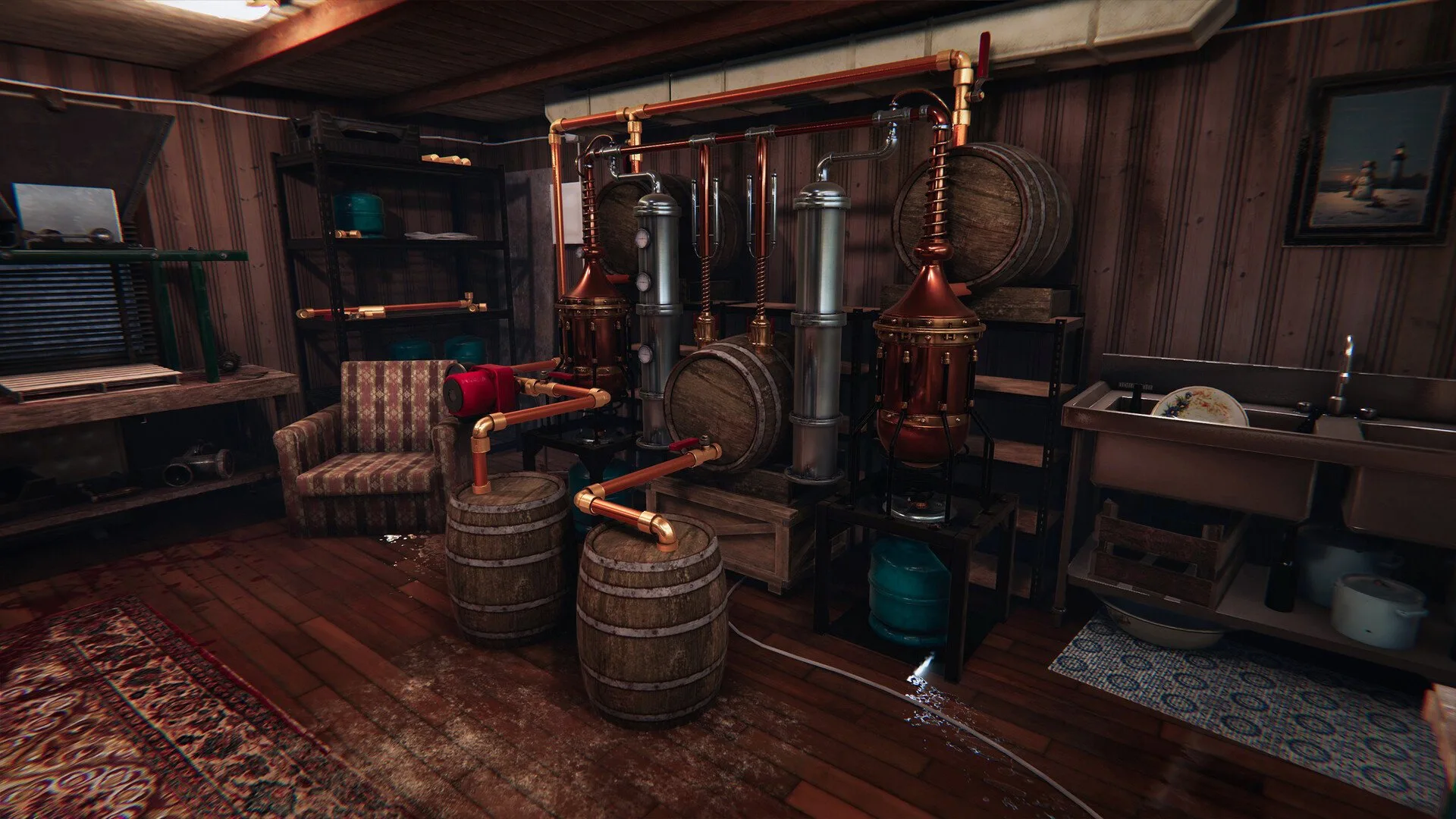 Stasiun Moonshine di Booze Masters: Freezing Moonshine
