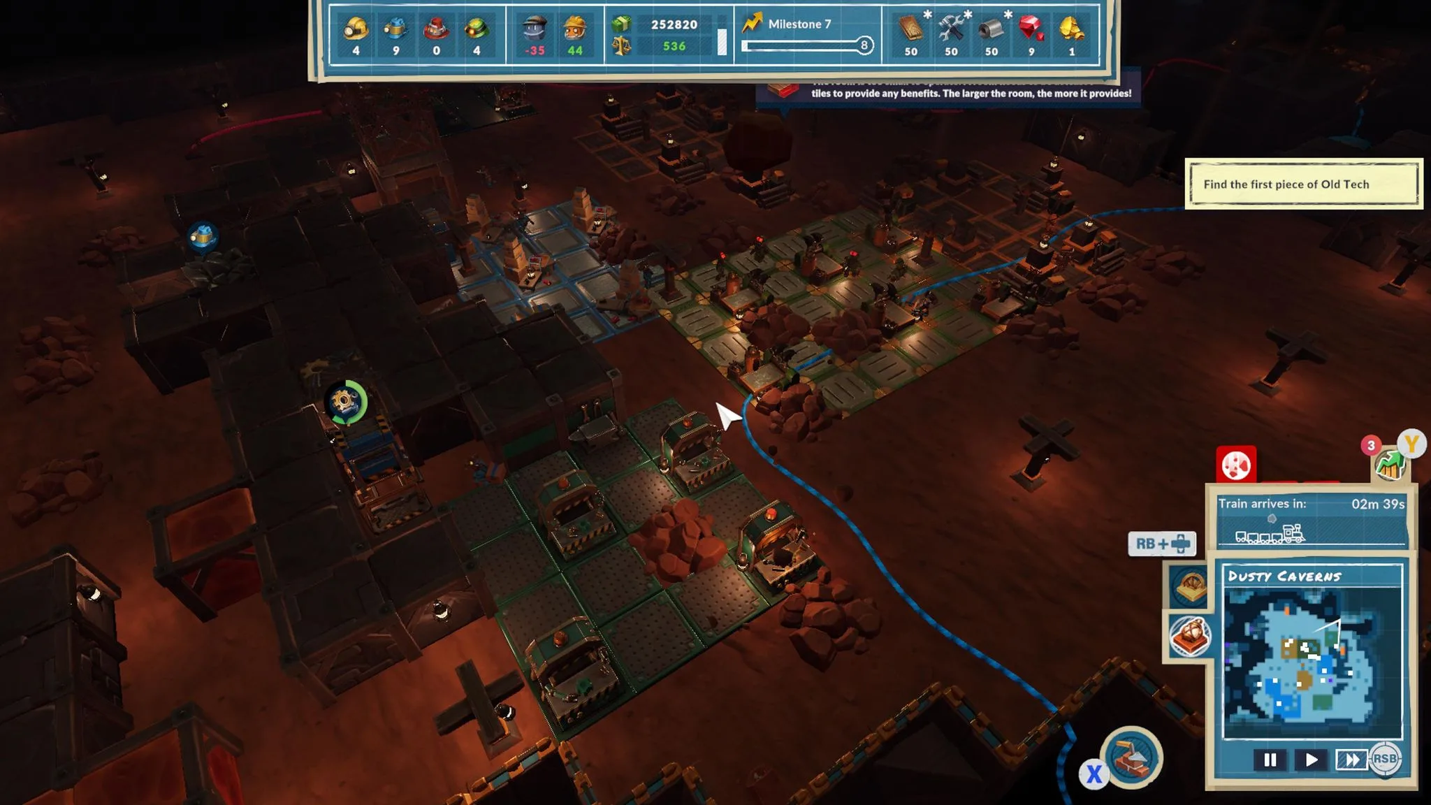 Hoạt động khai thác ngầm trong SteamWorld Build