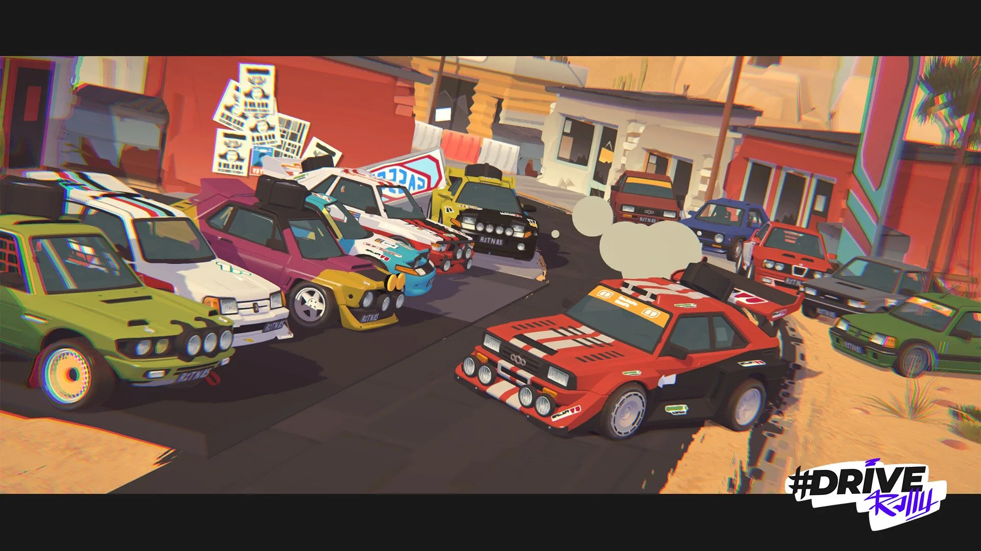 8 αυτοκίνητα ράλι σταθμευμένα #DRIVE_Rally