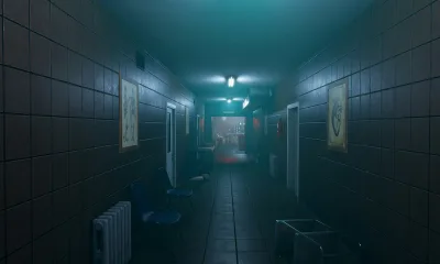 Coroner&rsquo;s hallway in Autopsy Simulator