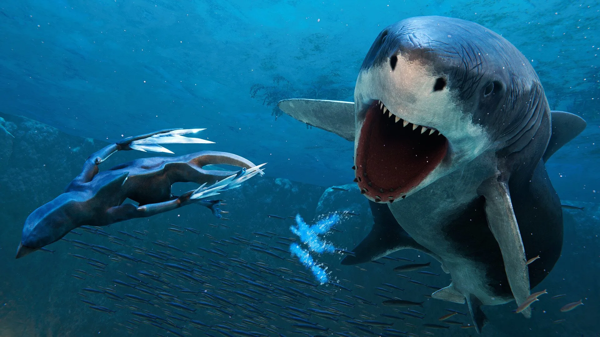 Shark attack in Glaciered