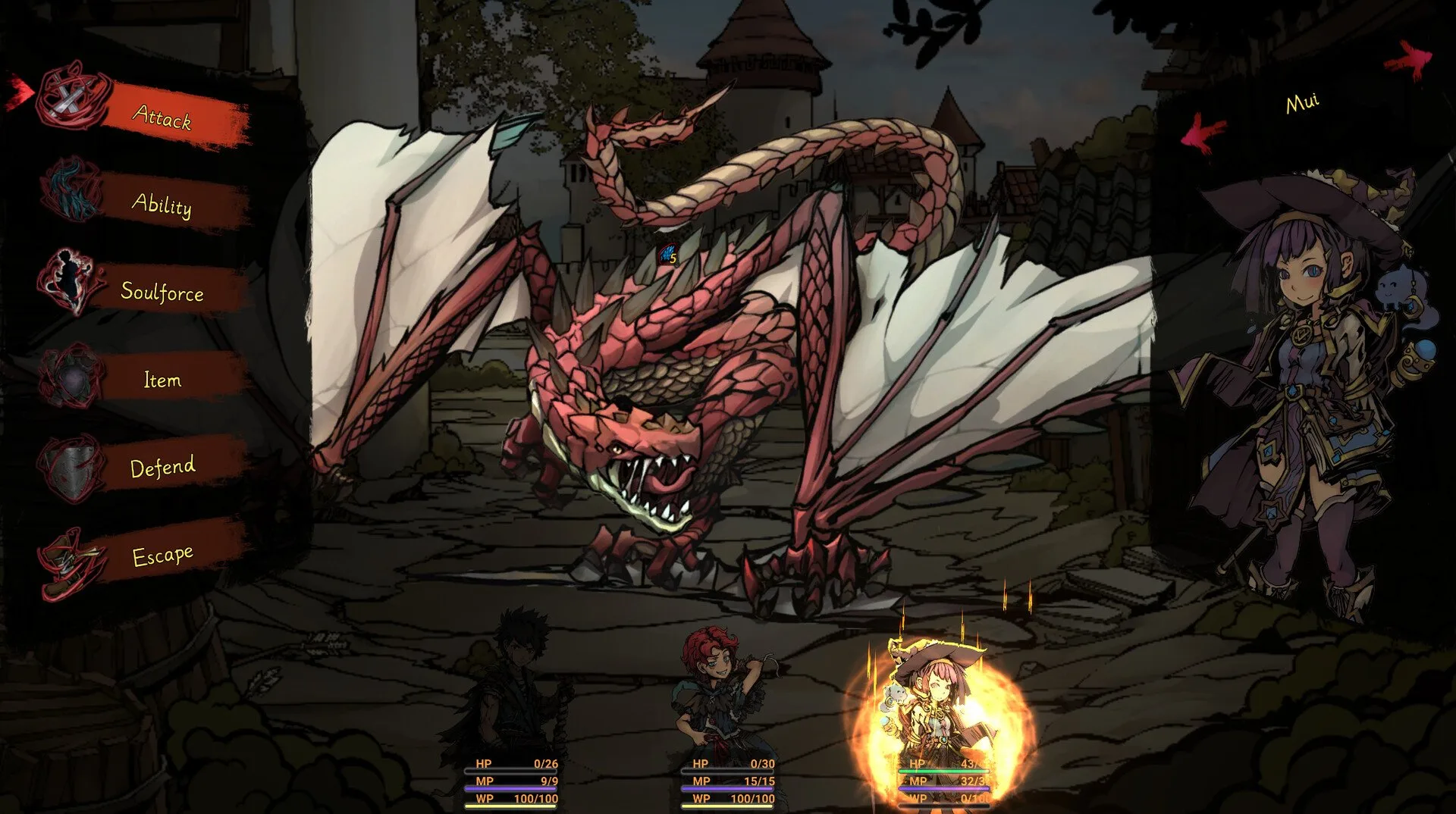 Dragon encounter in The Nameless: Slay Dragon
