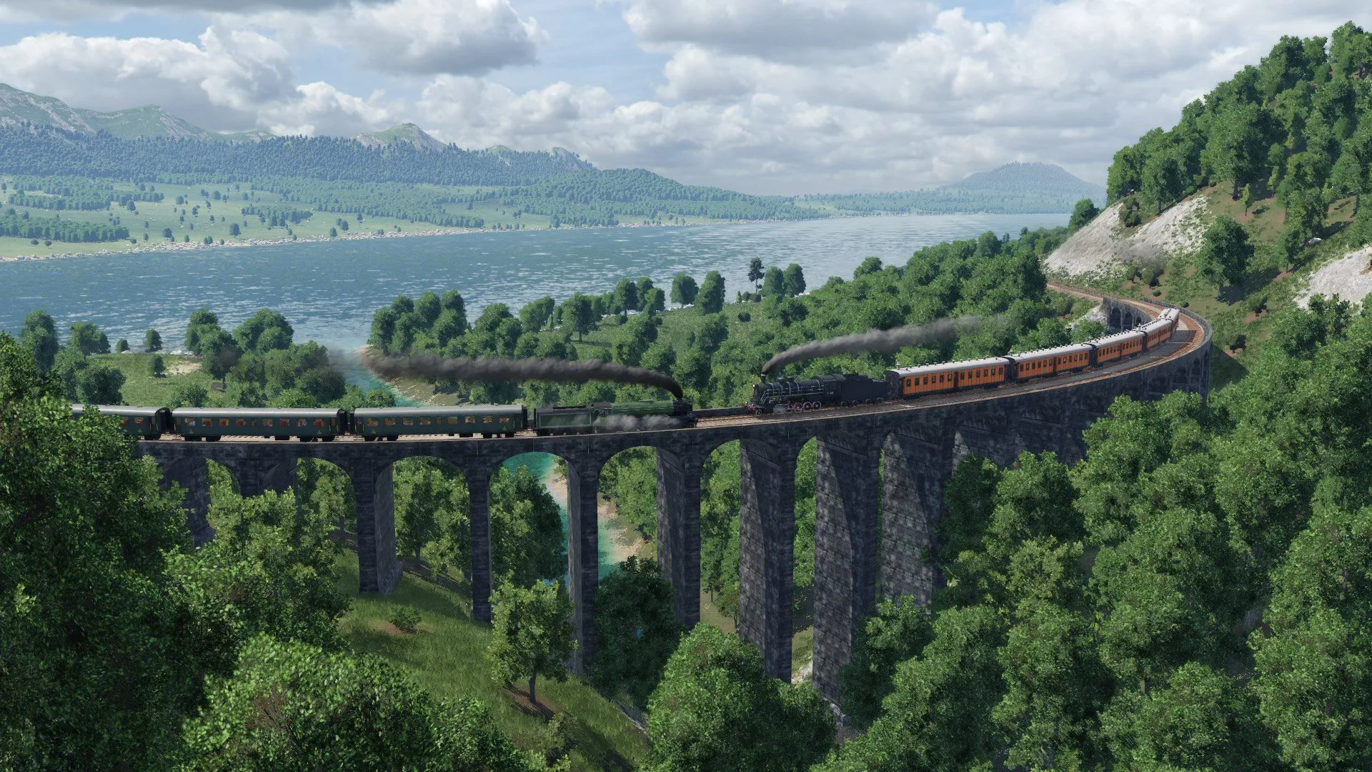 Eisenbahnbrücke in Transport Fever 2