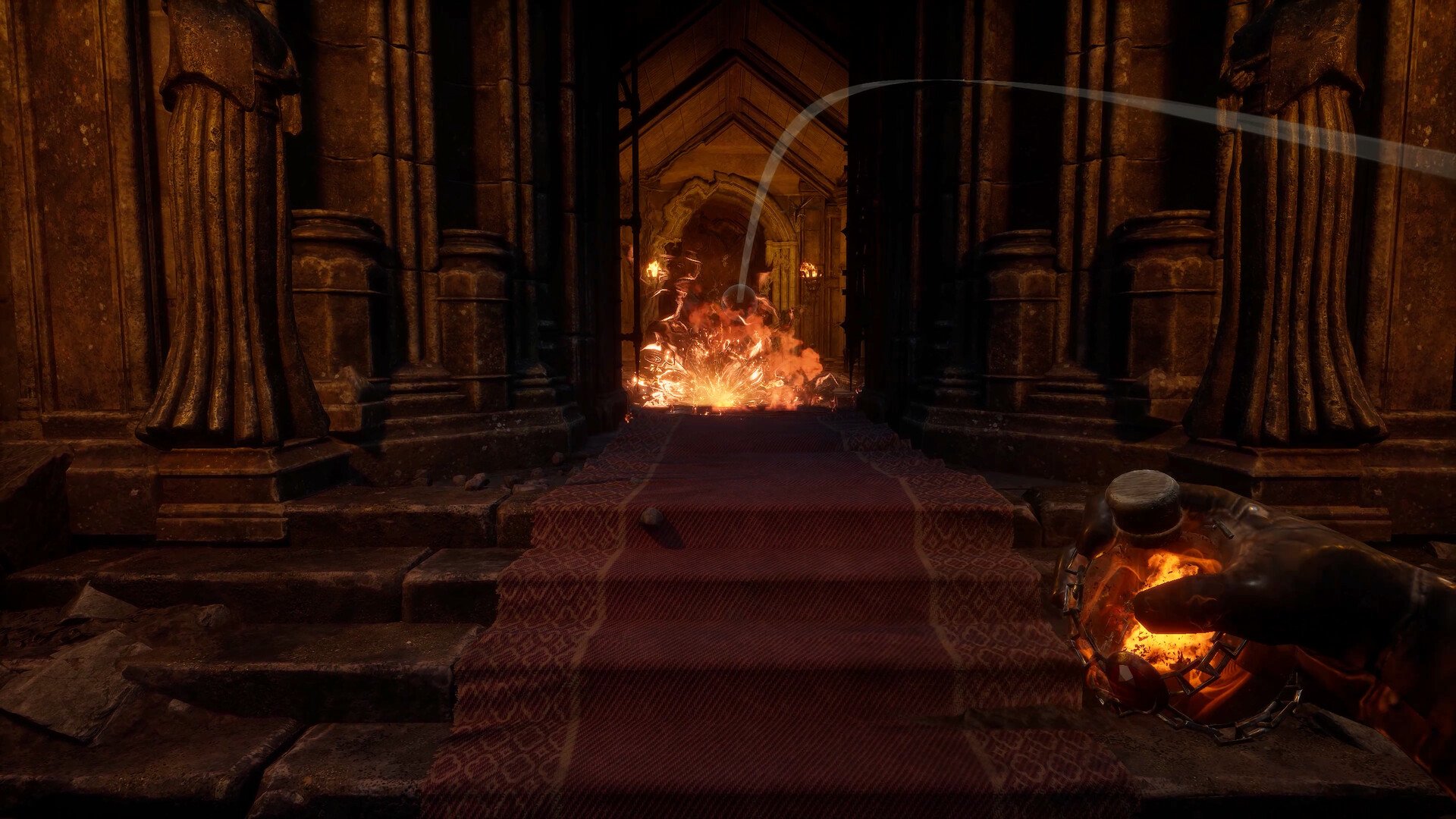 Lancer une bombe incendiaire dans un château de Dungeonborne