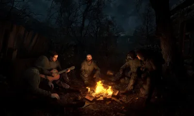 Characters gathered around a campfire in upcoming S.T.A.L.K.E.R 2.