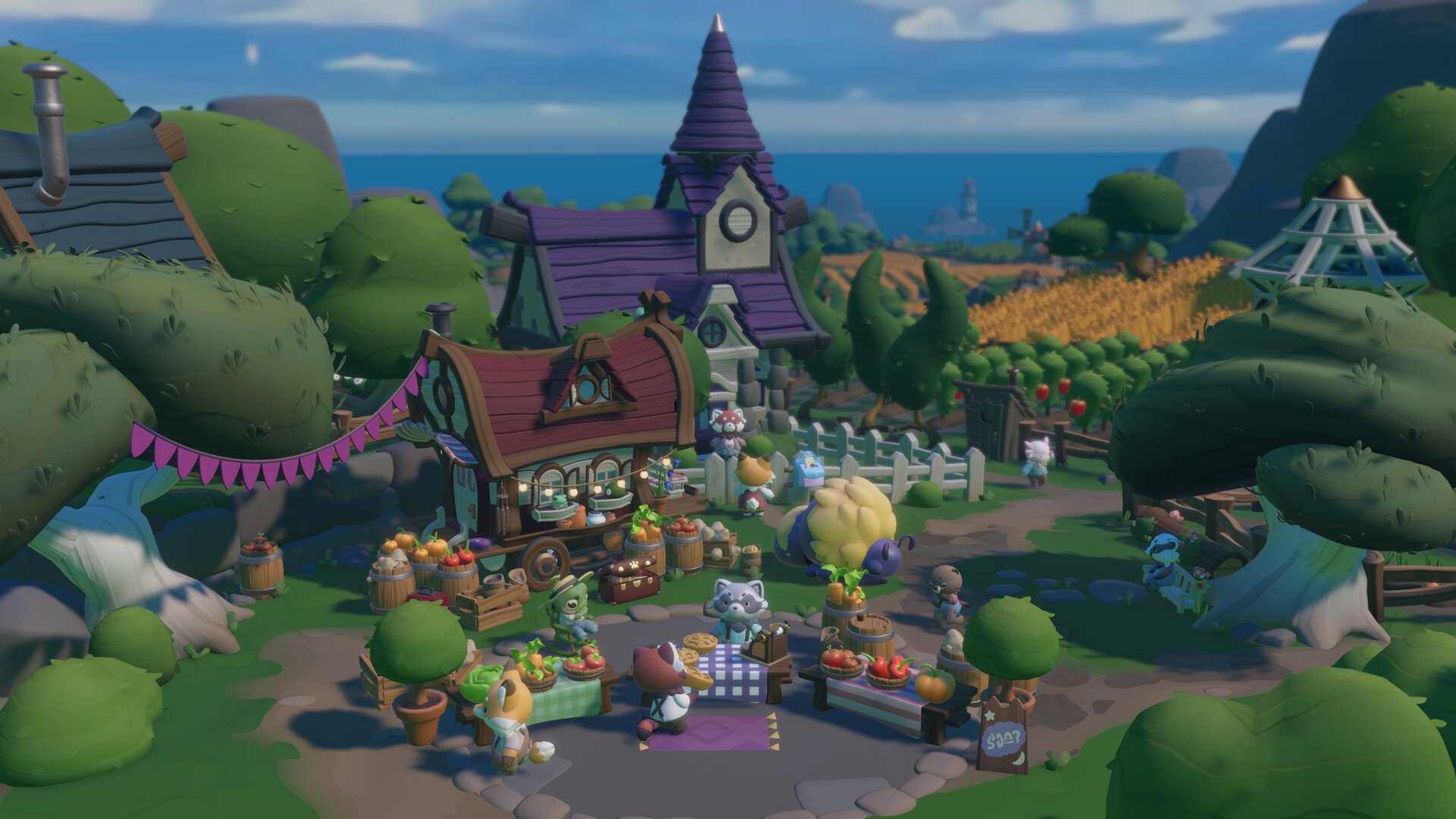 Vue aérienne de la ville dans Cozy Caravan