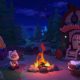 Feu de camp la nuit dans Cosy Caravan