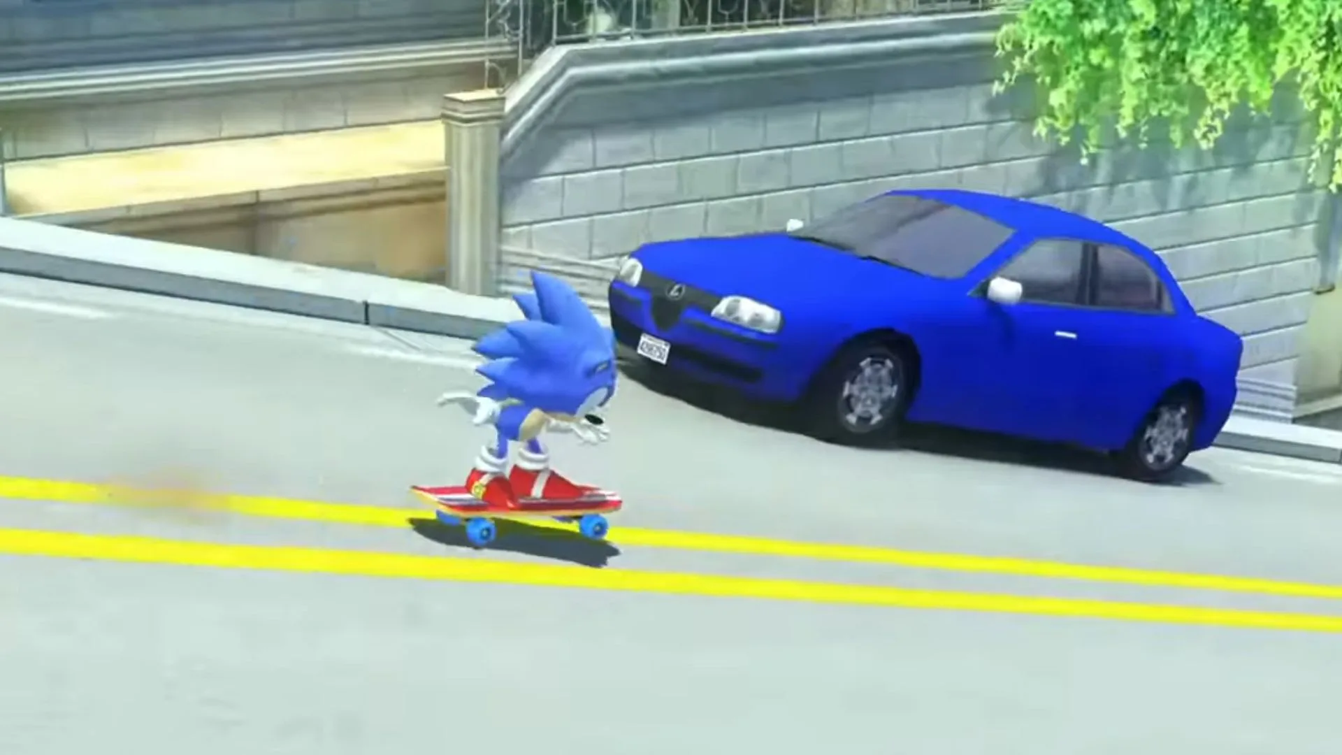 Sonic no modo de jogo