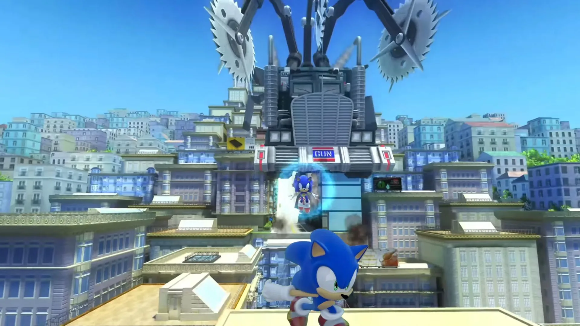 Sonic no modo de jogo