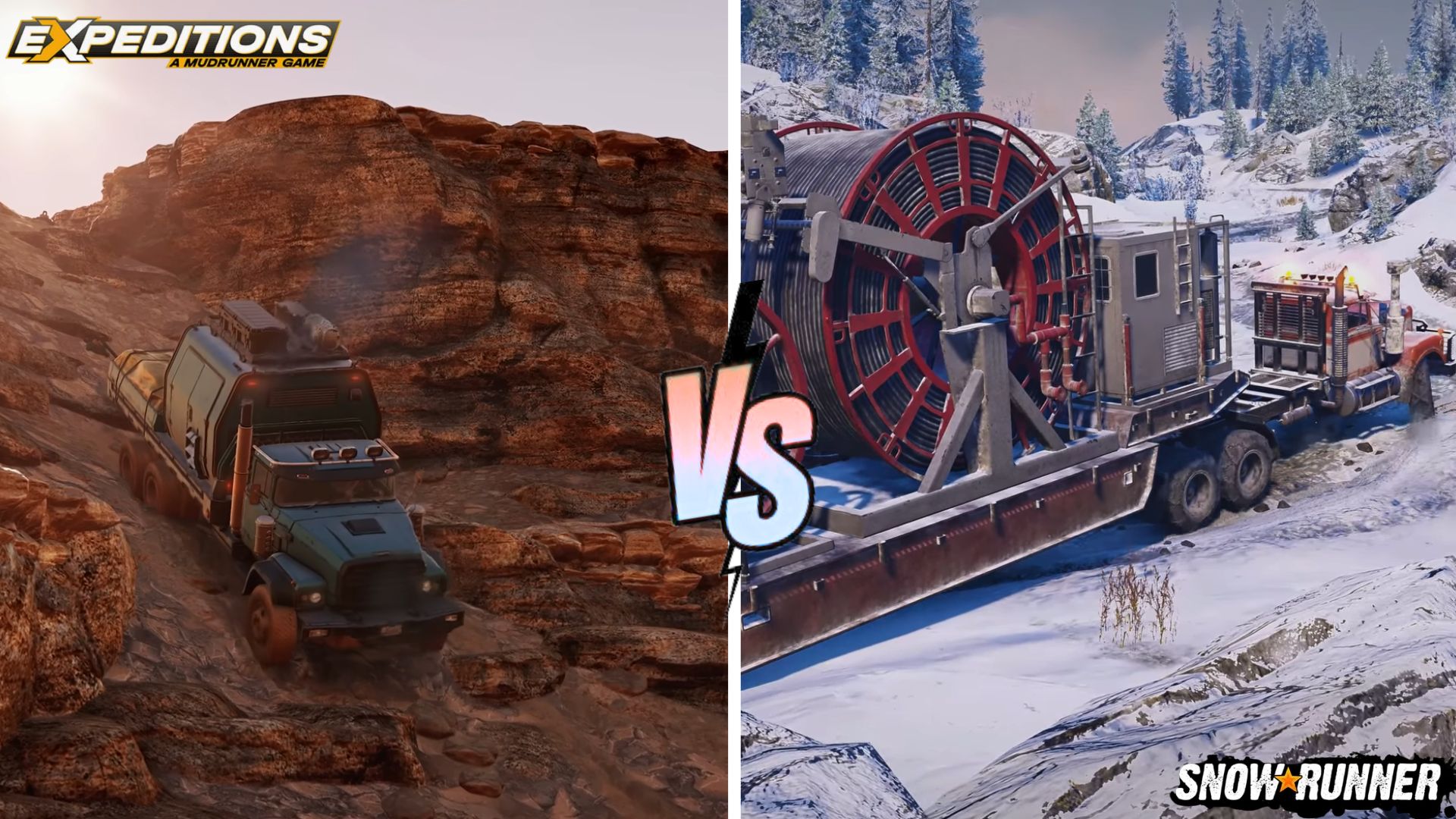 Expeditions A MudRunner Game vs SnowRunner