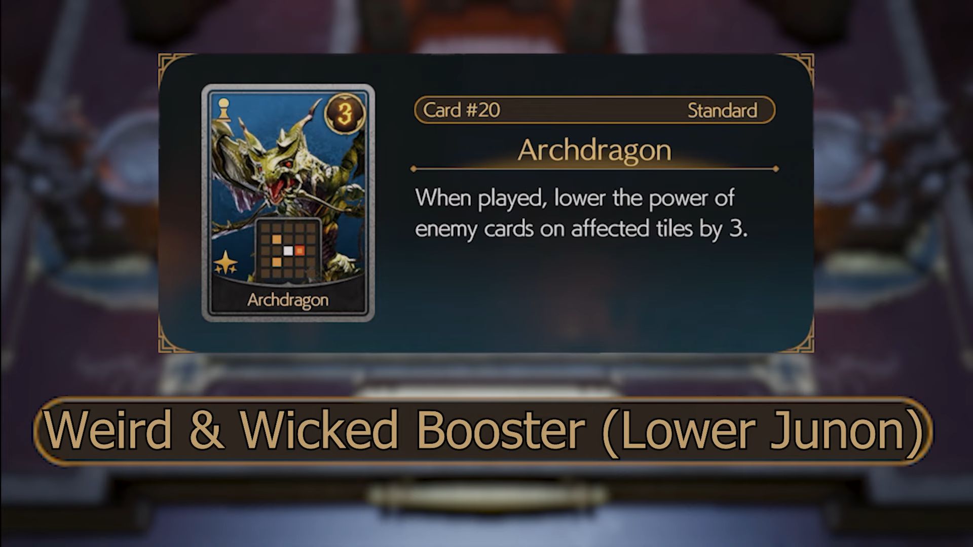 The Archdragon card in FFVII