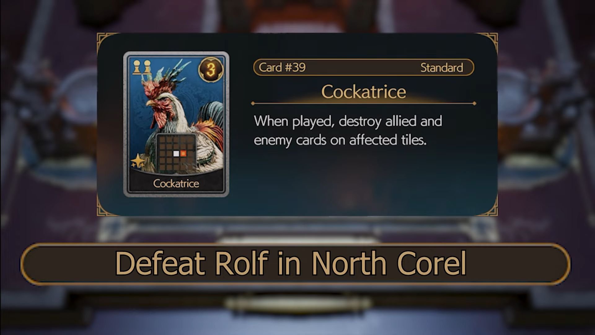 Cockatrice card in FFVII