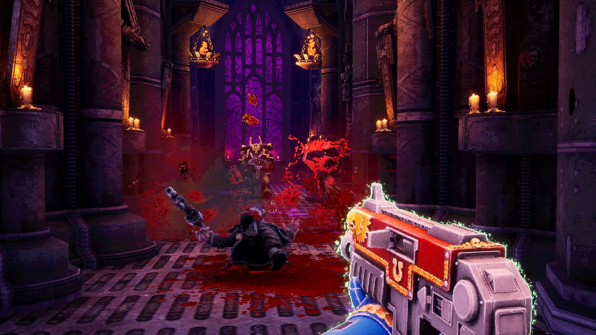 Game like WRATH with pixel-art and shooting action in gothic setting