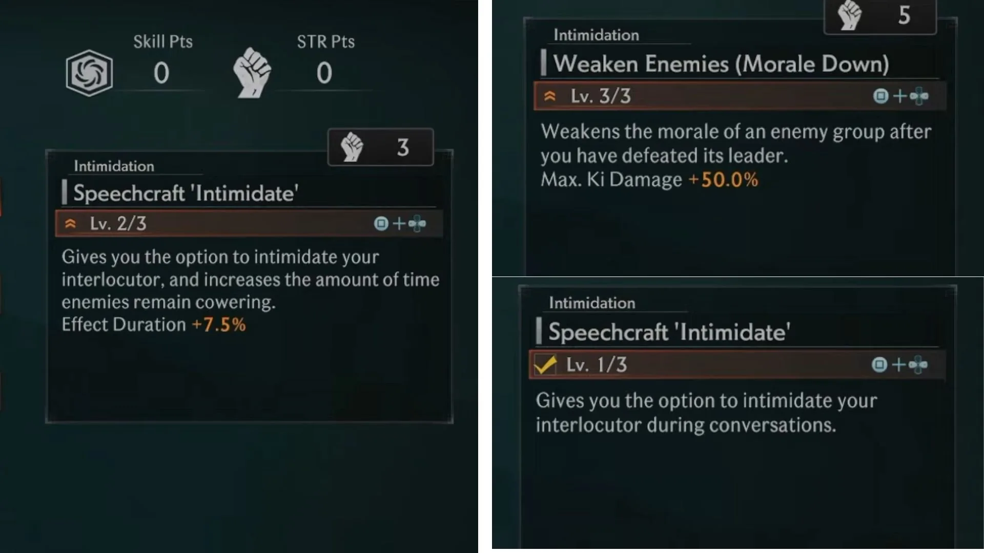 Intimidation Skill in Rise of the Ronin