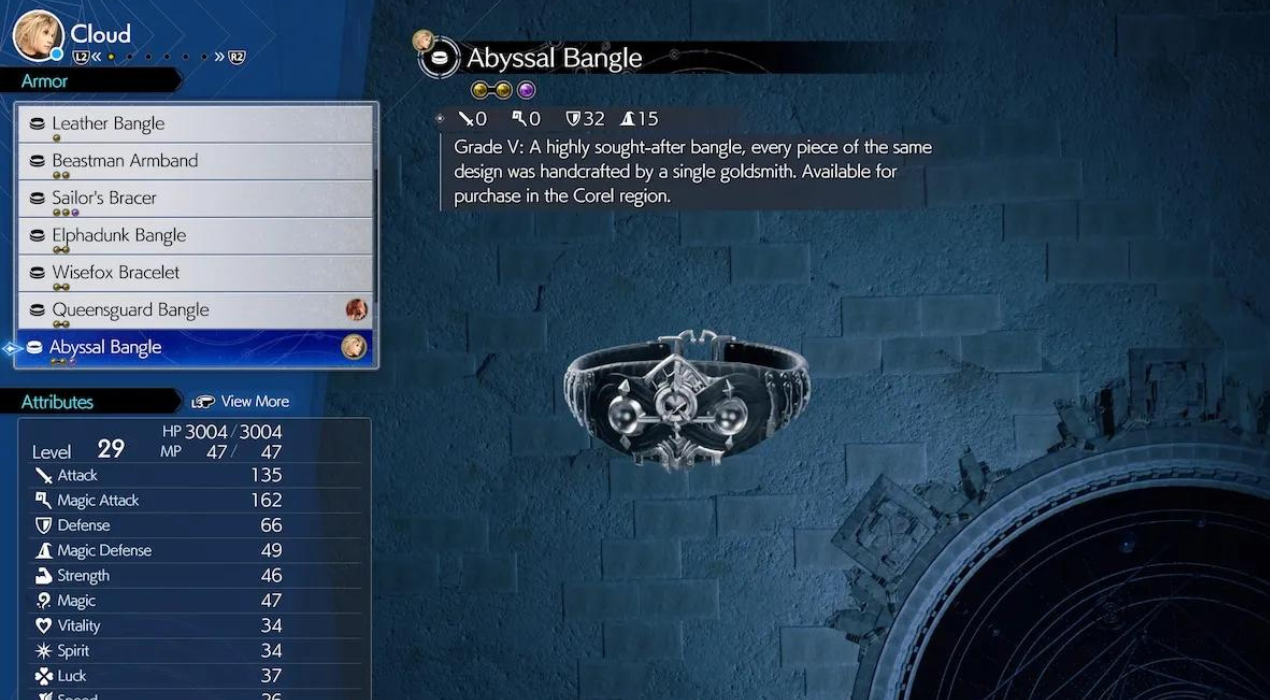 abyssal bangle Aerith in Final Fantasy 7 Rebirth