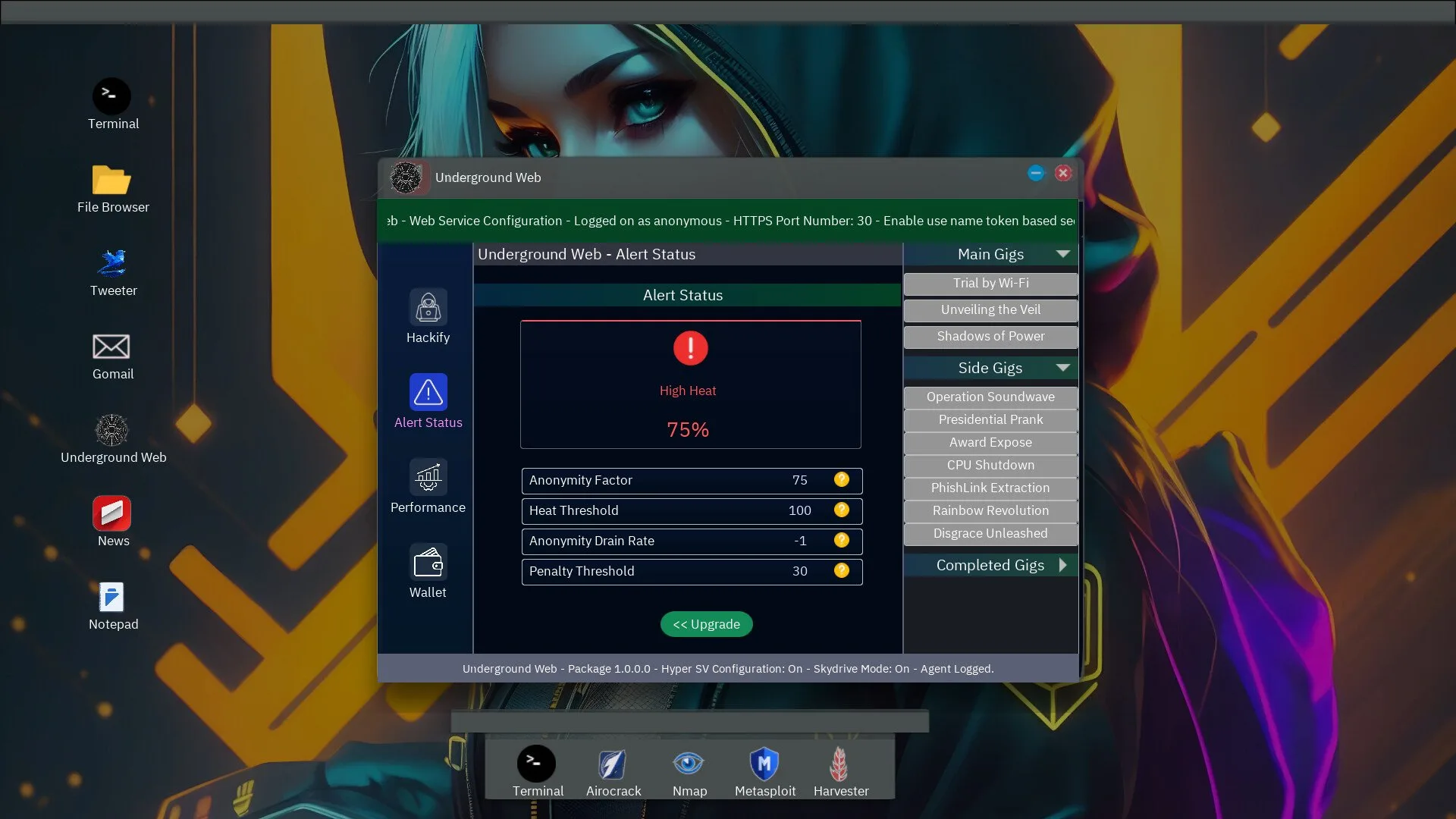 Hakkerointiohjelmisto (Anonymous Hacker Simulator)