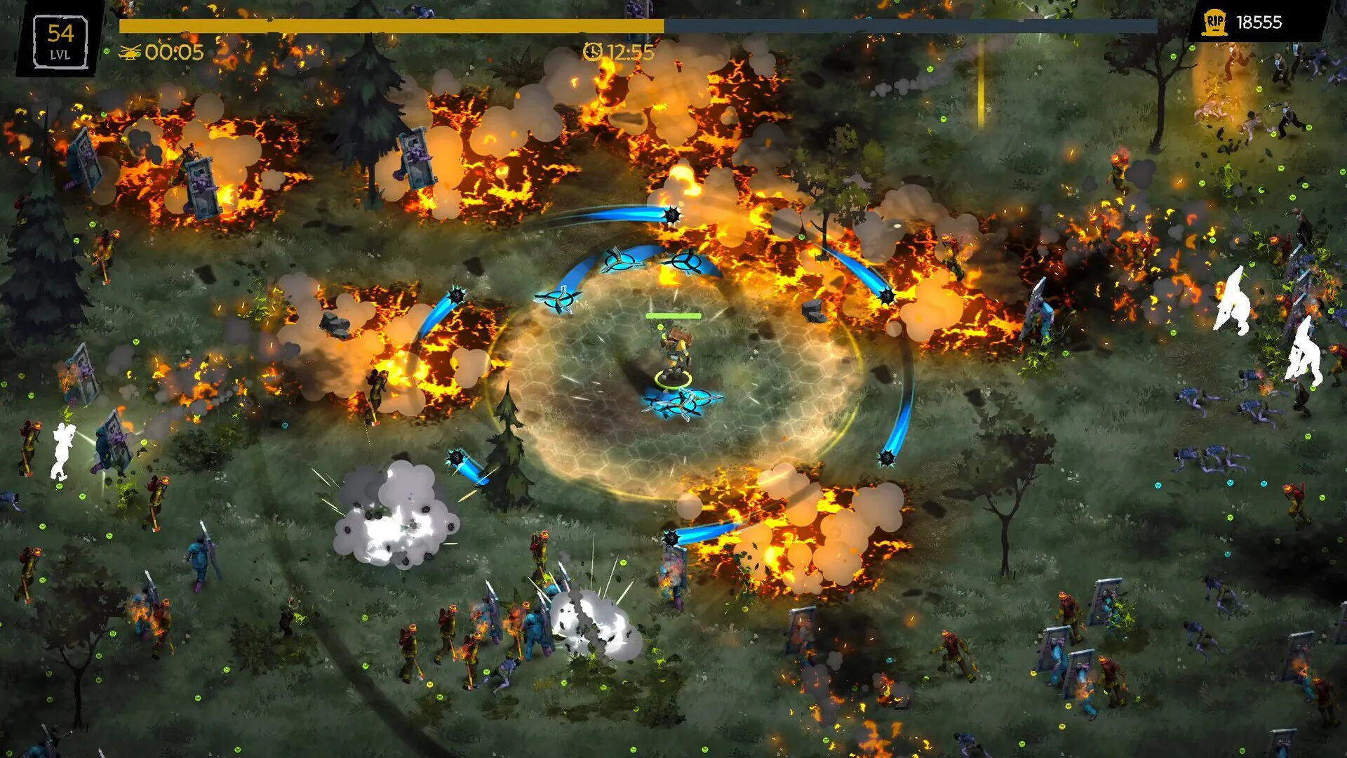 Game like The Braves features intense battle and magical explosions