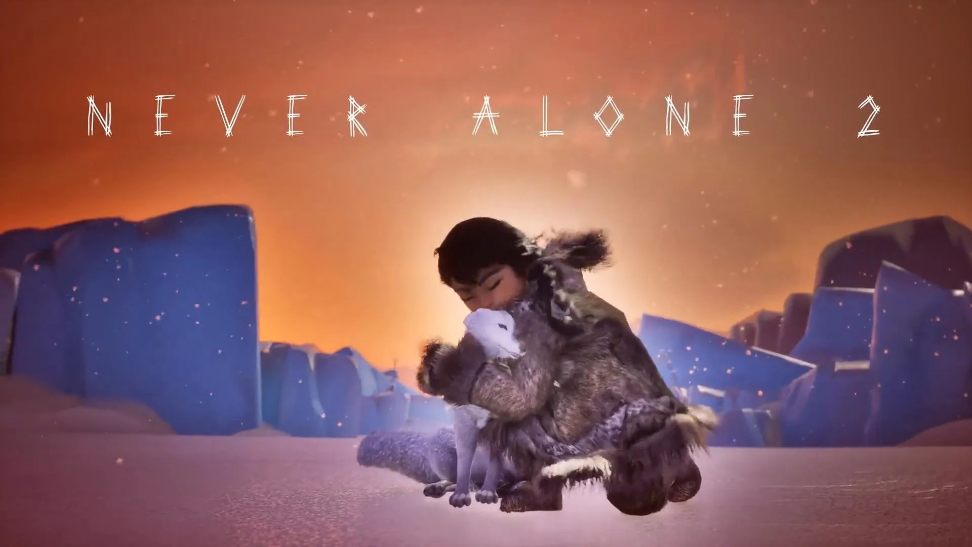 Nunu hugging fox in Never Alone 2 cover