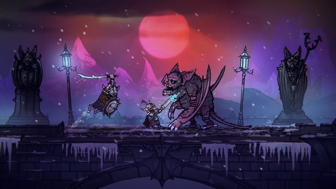 Heroic rat fights winged beast in Tails of Iron 2: Whiskers of Winter