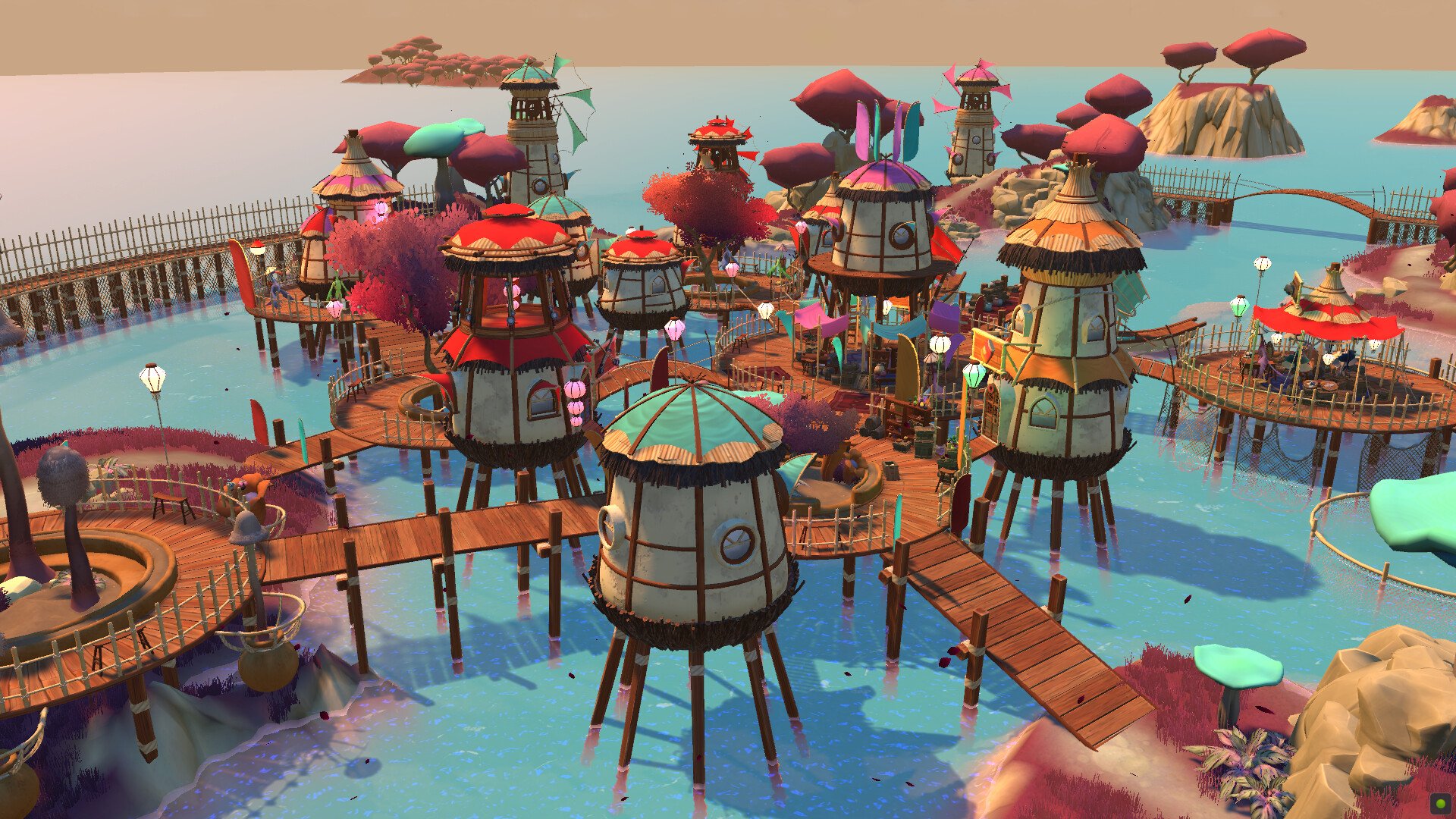 Floating village during the day (Whisker Waters)