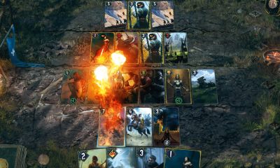 Фэнтезийная карточная боевая компьютерная игра с огненным взрывом
