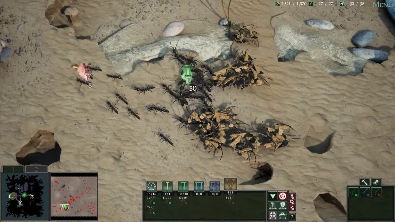 ants working