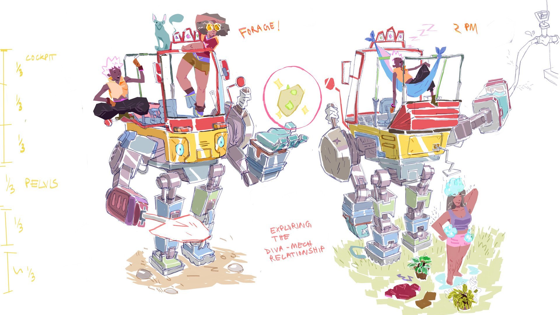Mech sketches - Project Dosa