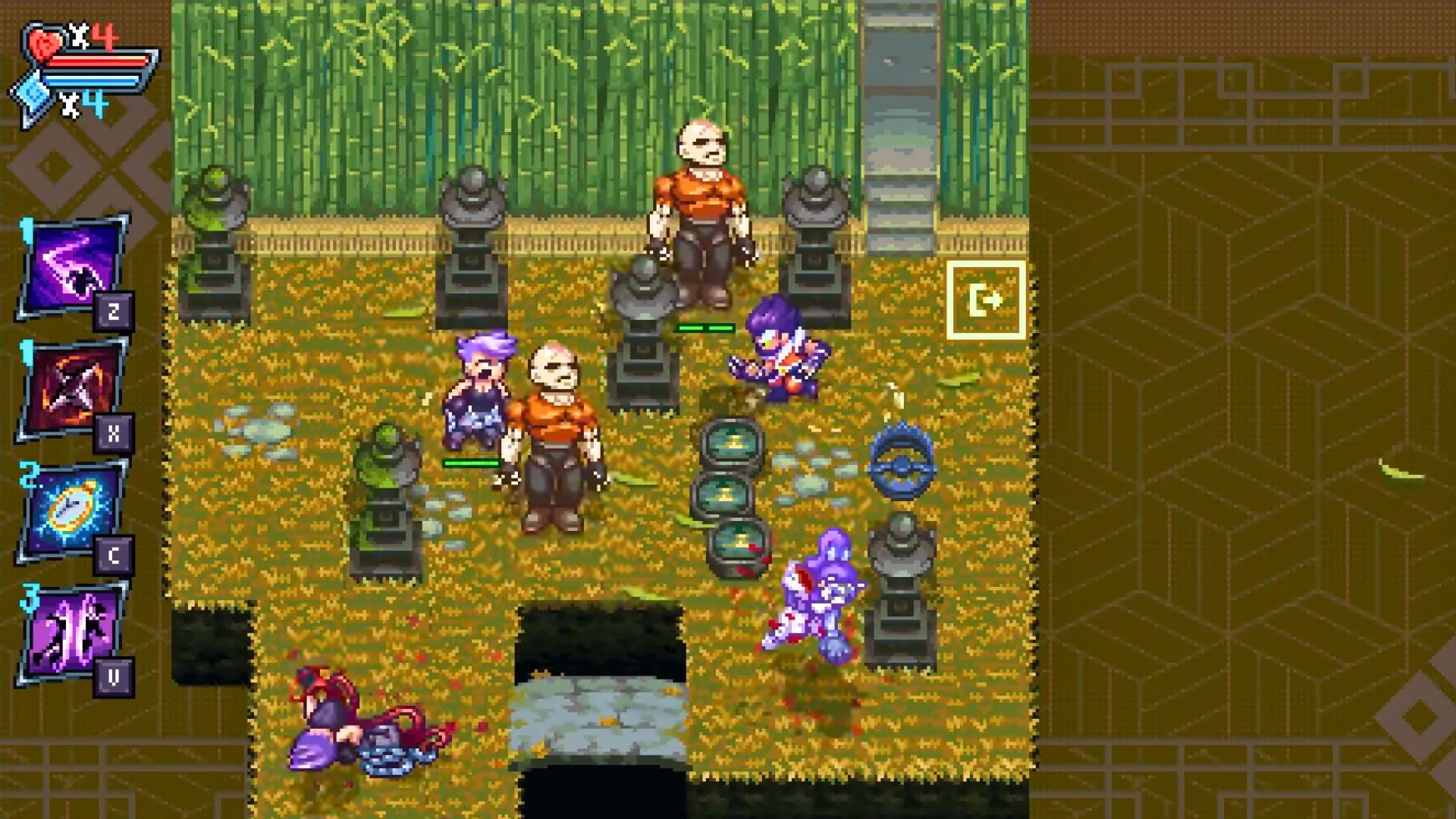 Characters in position