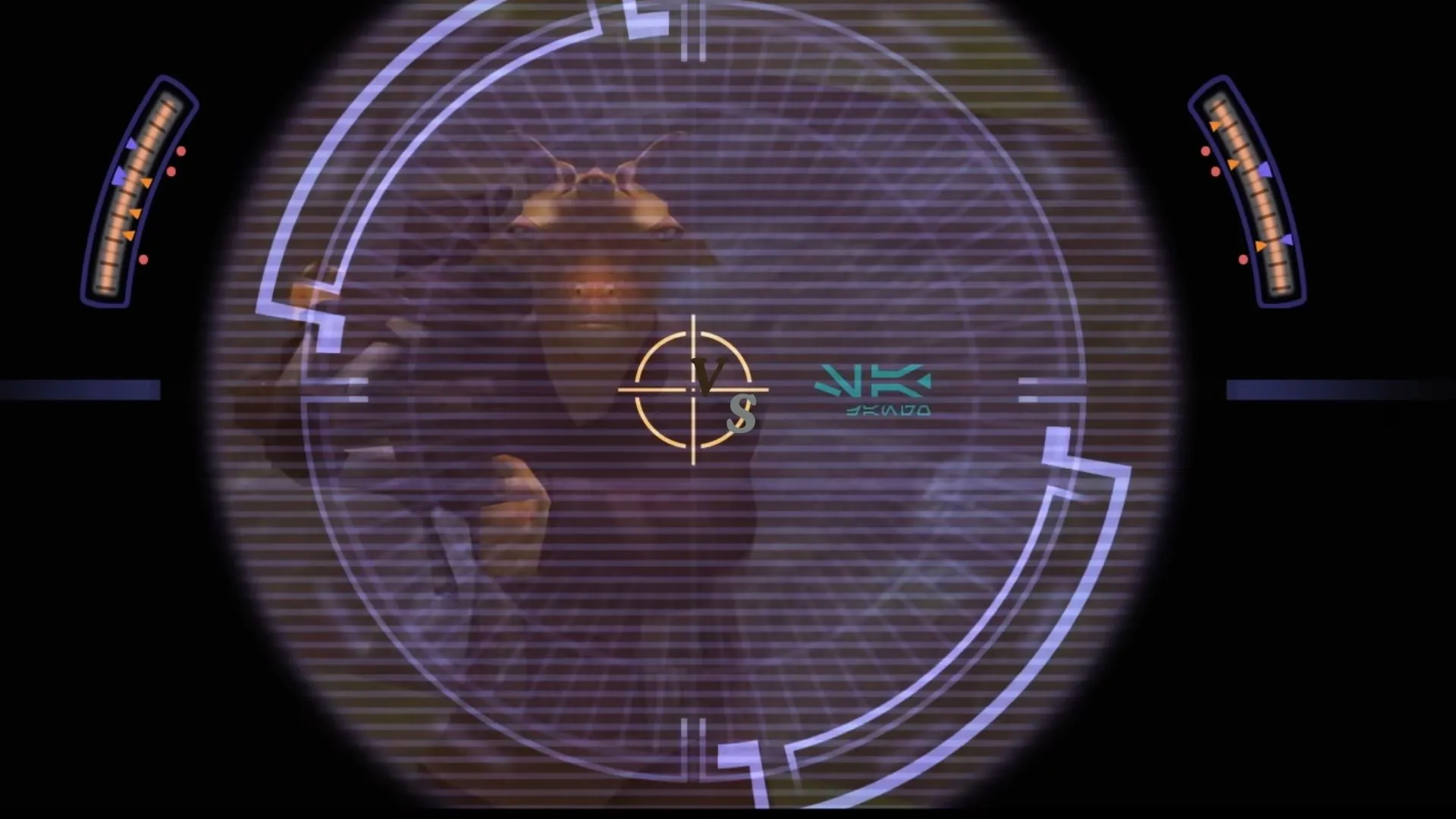 Gun focus at a target