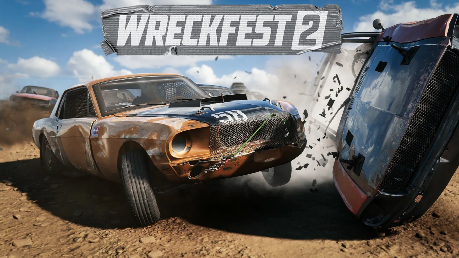 Wreckfest 2&rsquo;s intense demolition derby action with cars colliding fiercely