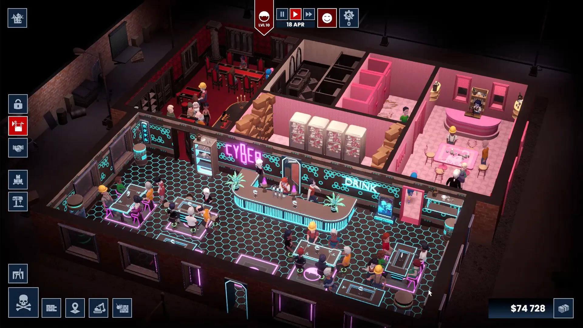 Blood Bar Übersicht (Blood Bar Tycoon)
