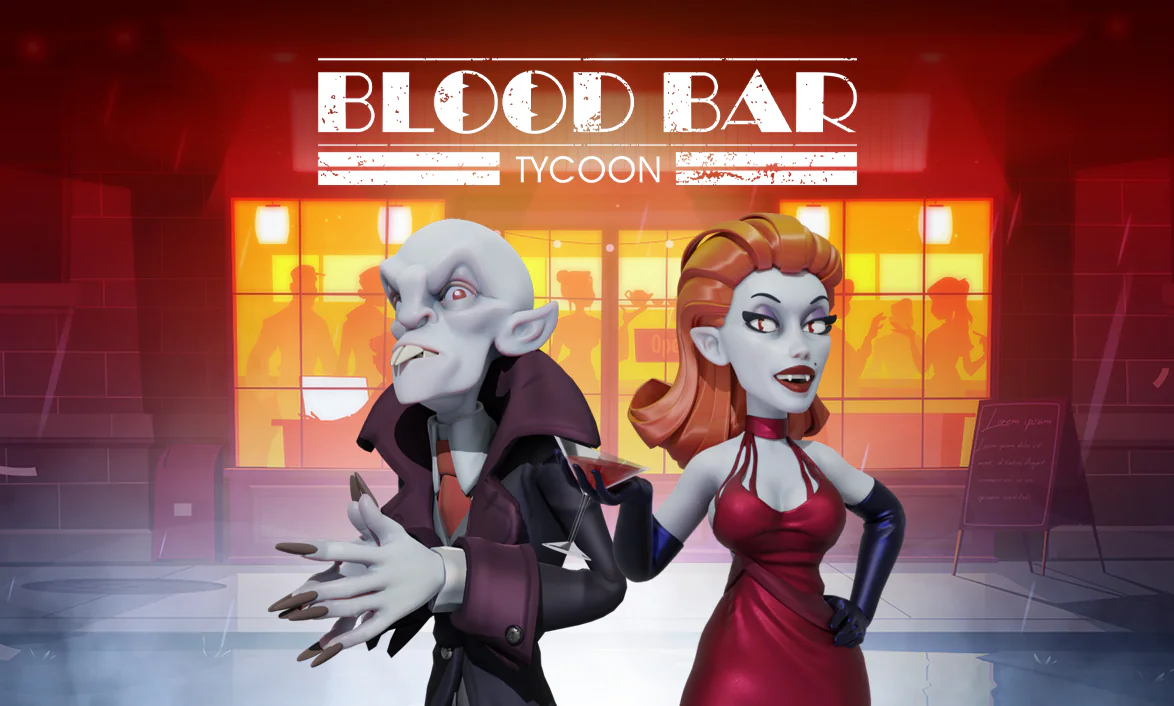 Werbegrafik für Blood Bar Tycoon