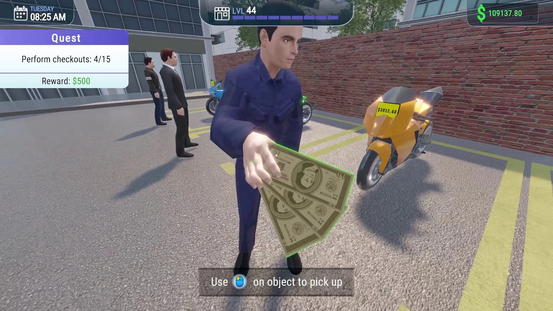 Клиент обменивает деньги на автозапчасти (Car Shop Mechanic Simulator)