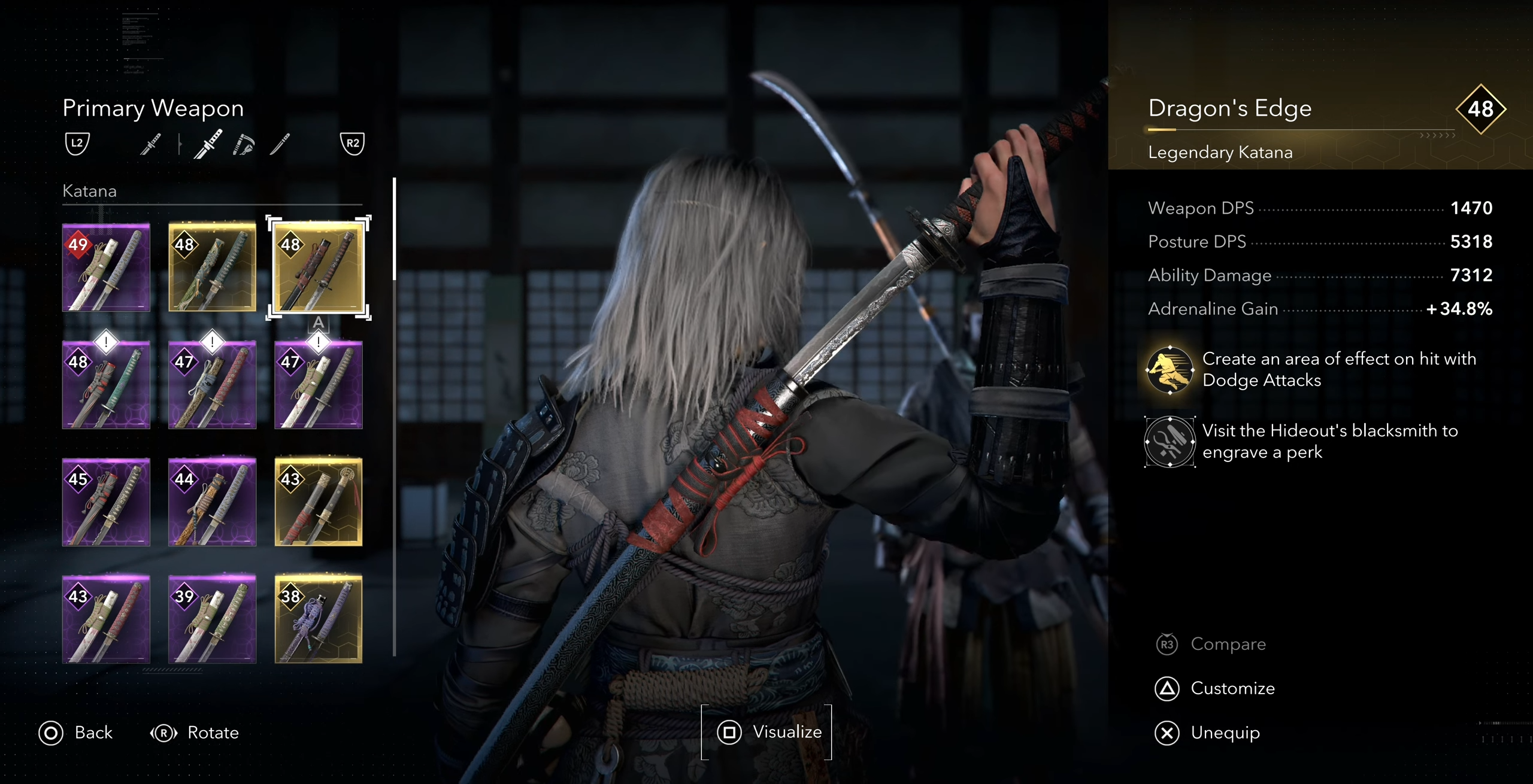Dragon’s Edge (Katana) - Naoe : Best Weapons in Assassin’s Creed Shadows