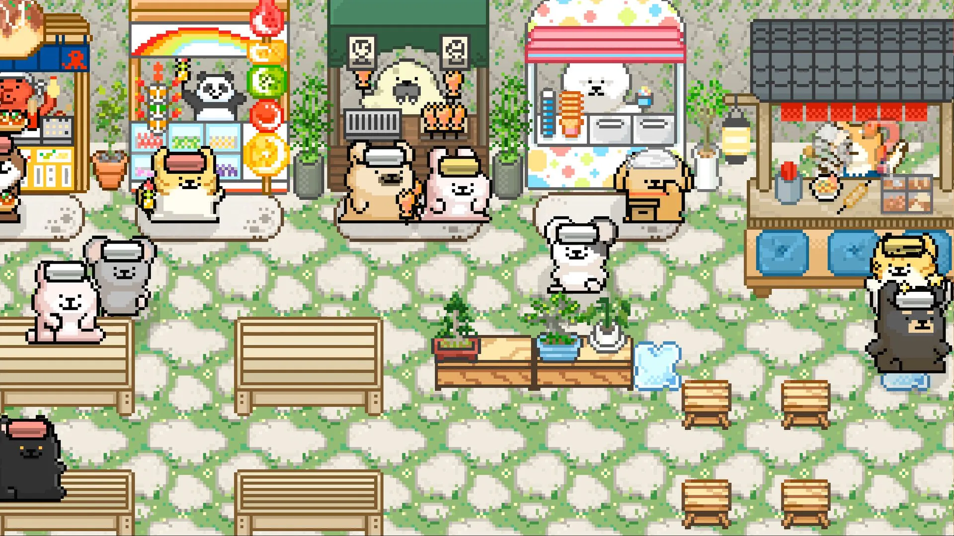 Händler und Badestände (Animal Spa)