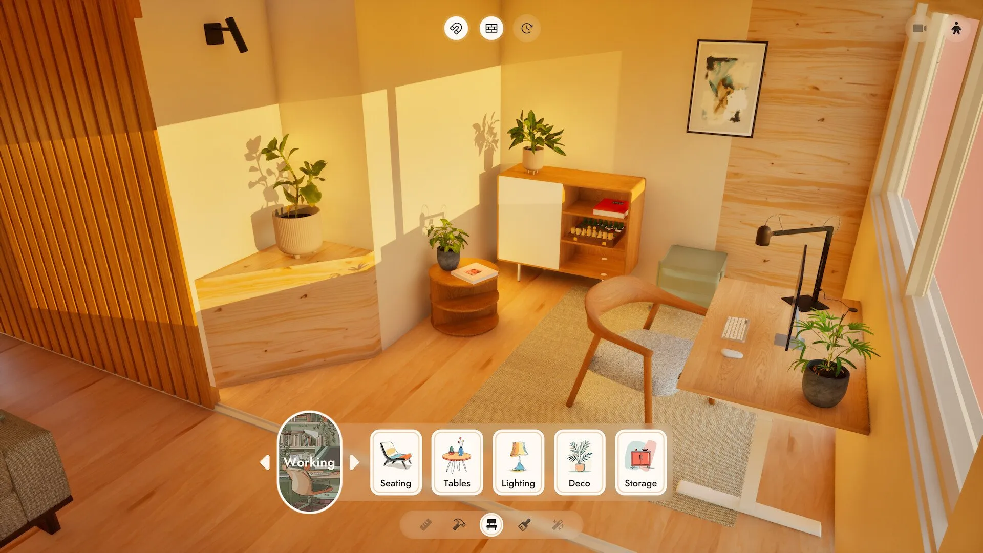 Furniture being arranged in study (Small Spaces)
