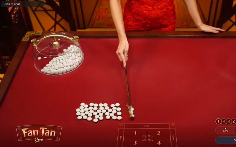 Fan Tan Live-Dealer-Spiel China Chance