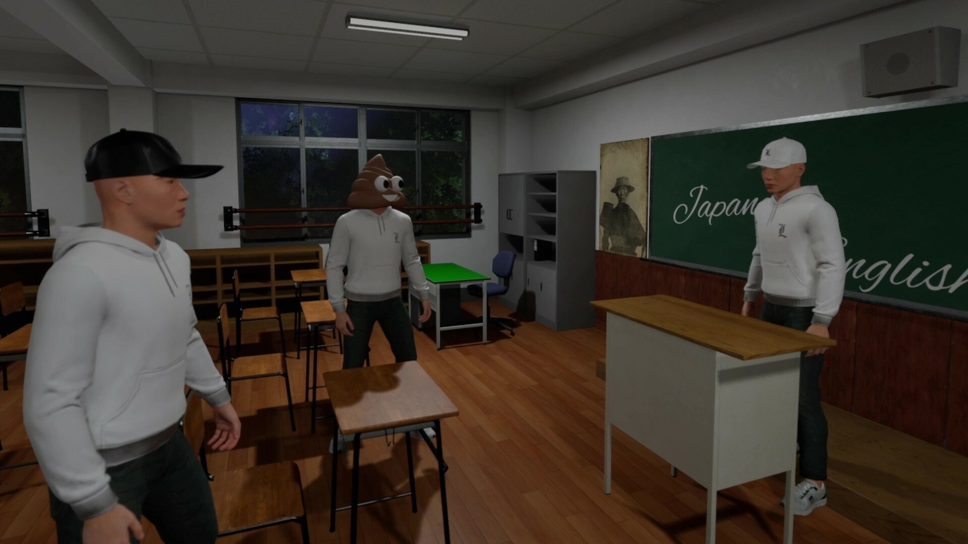 Alunos conversando dentro da sala de aula (Escola 666)