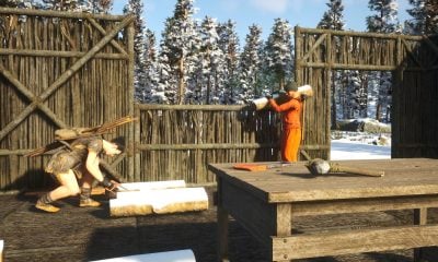Игроки строят деревянное убежище в игре Steam Survival