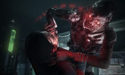 A man is attacked by a glowing-eyed mutated humanoid in PS Plus horror game