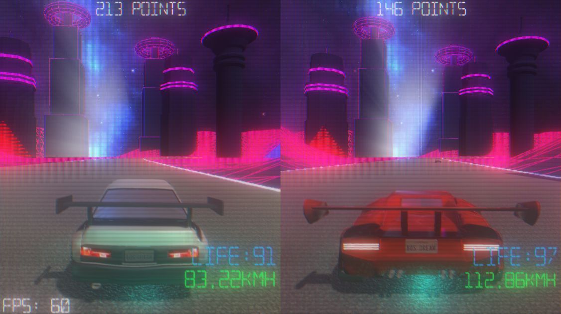 分屏模式（Synthwave Dream '85）
