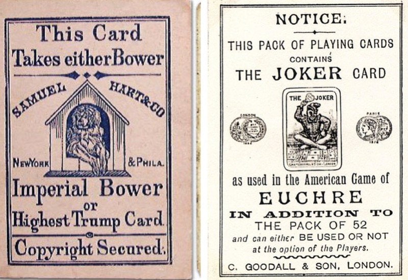 joker card casino euchre deck legend