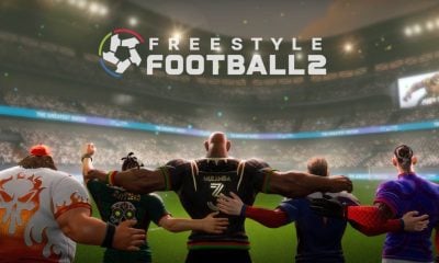 Команда футболистов стоит на стадионе в Freestyle Football 2.